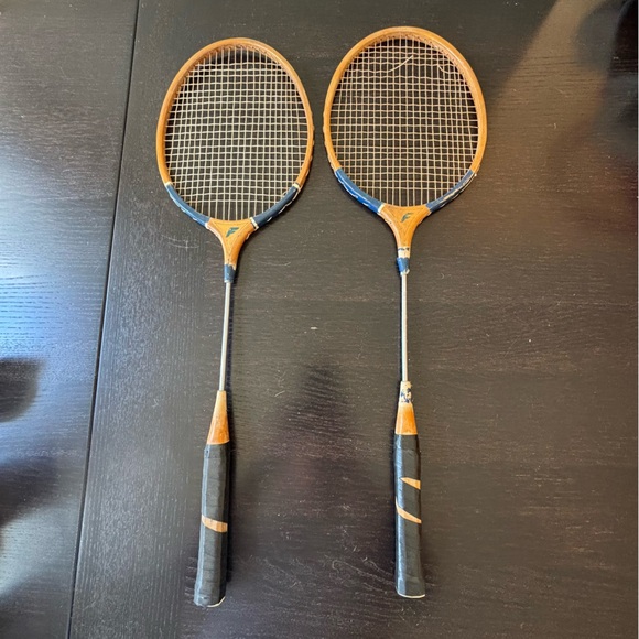 Di Trio Racket Set Other | Vintage Blue Wooden Badminton Rackets Set Bundle Of Two | Poshmark